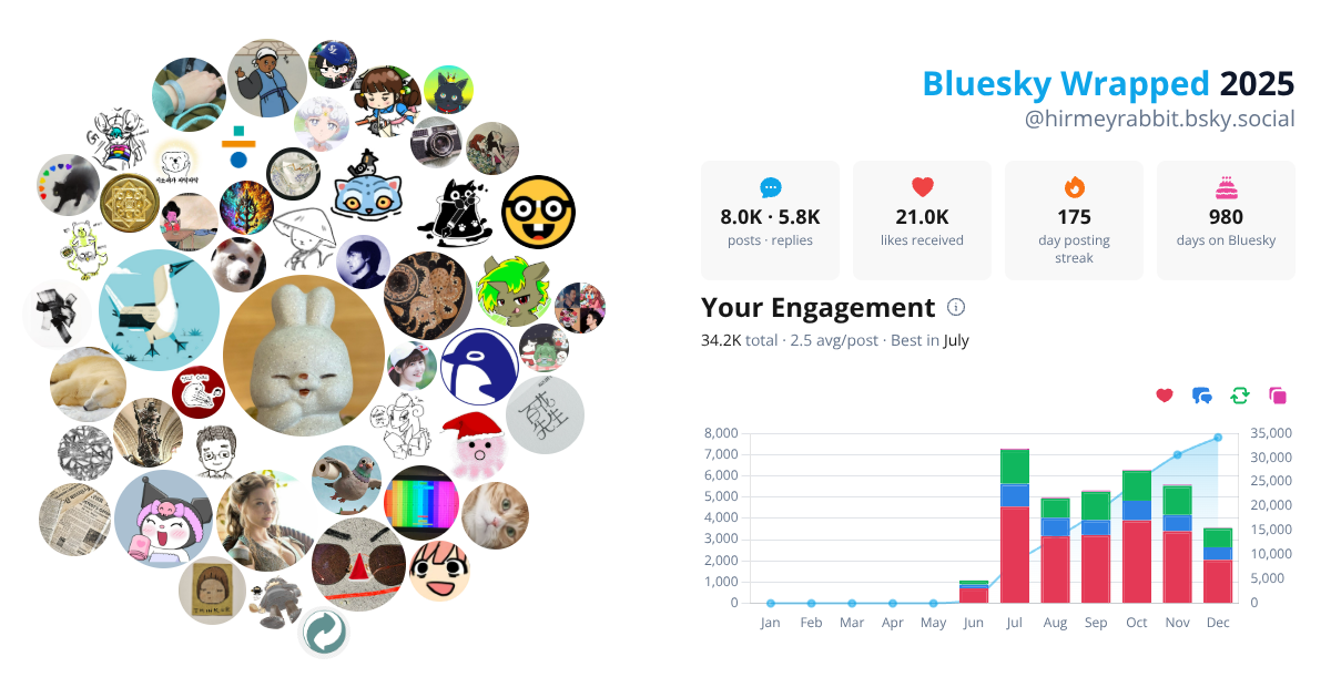 Your Bluesky Wrapped 2025 preview