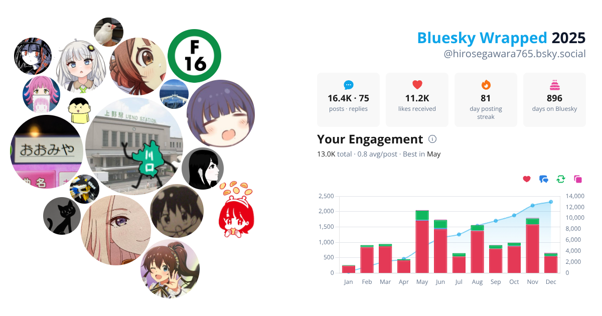 Your Bluesky Wrapped 2025 preview