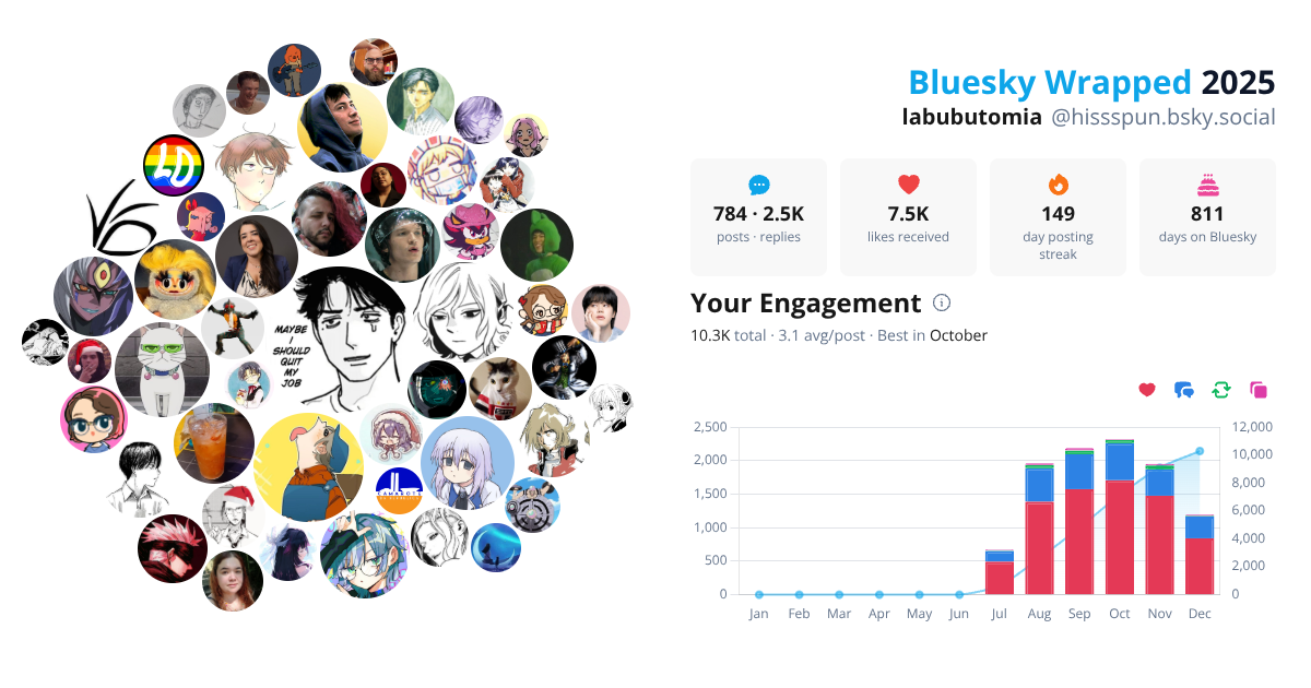 Your Bluesky Wrapped 2025 preview