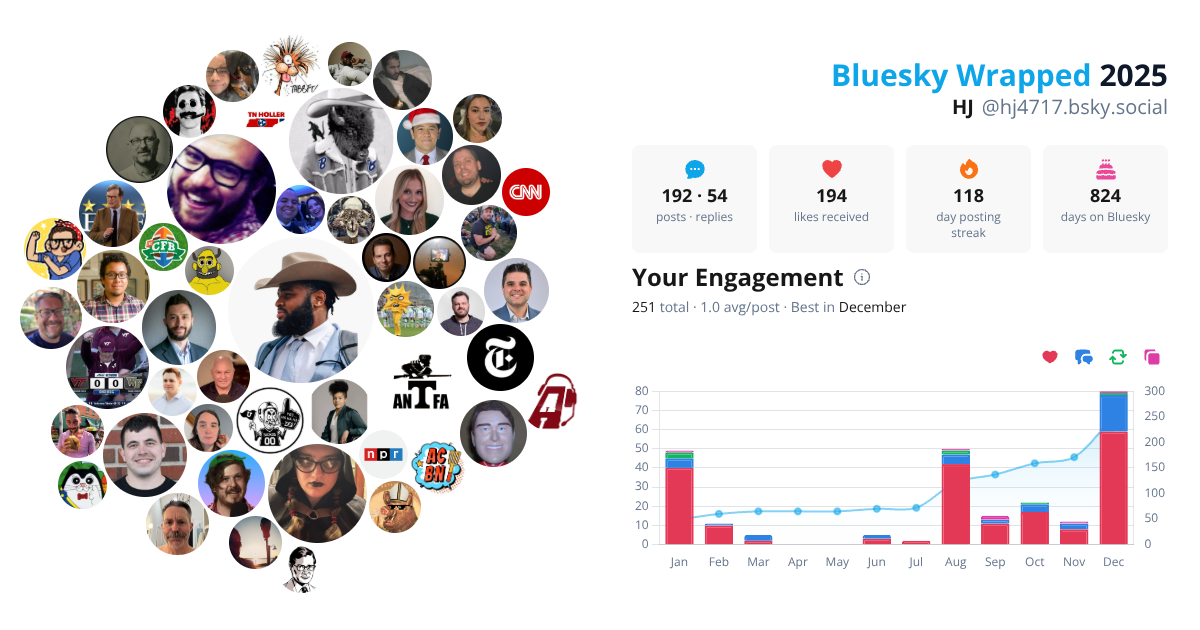 Your Bluesky Wrapped 2025 preview