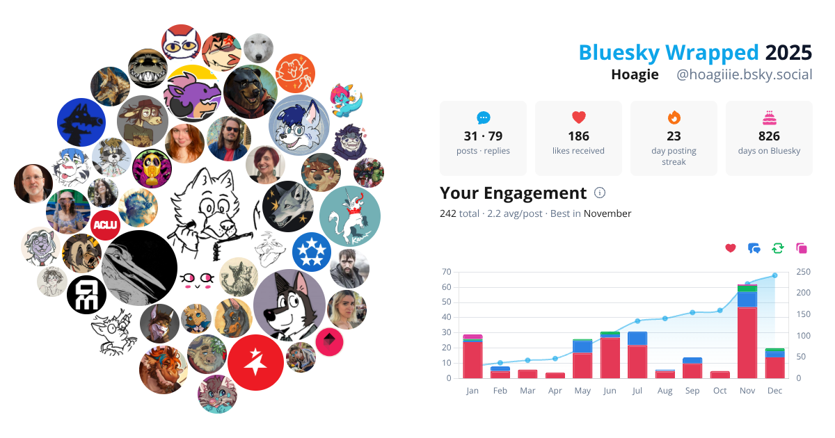 Your Bluesky Wrapped 2025 preview