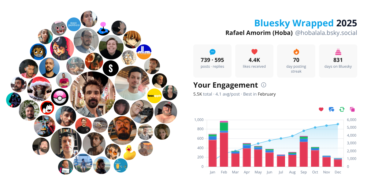 Your Bluesky Wrapped 2025 preview