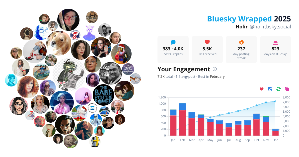 Your Bluesky Wrapped 2025 preview