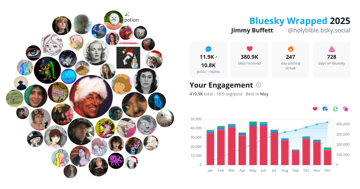 Your Bluesky Wrapped 2025 preview