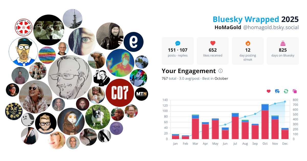 Your Bluesky Wrapped 2025 preview