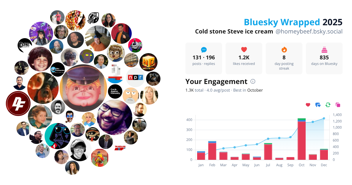 Your Bluesky Wrapped 2025 preview