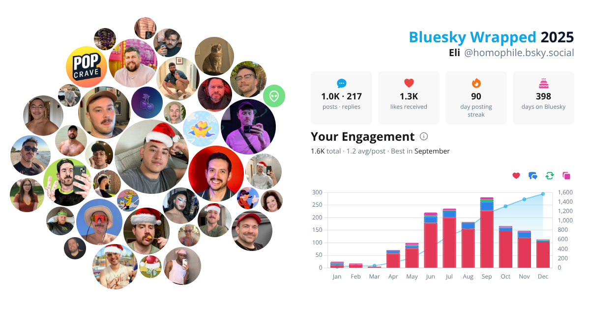 Your Bluesky Wrapped 2025 preview