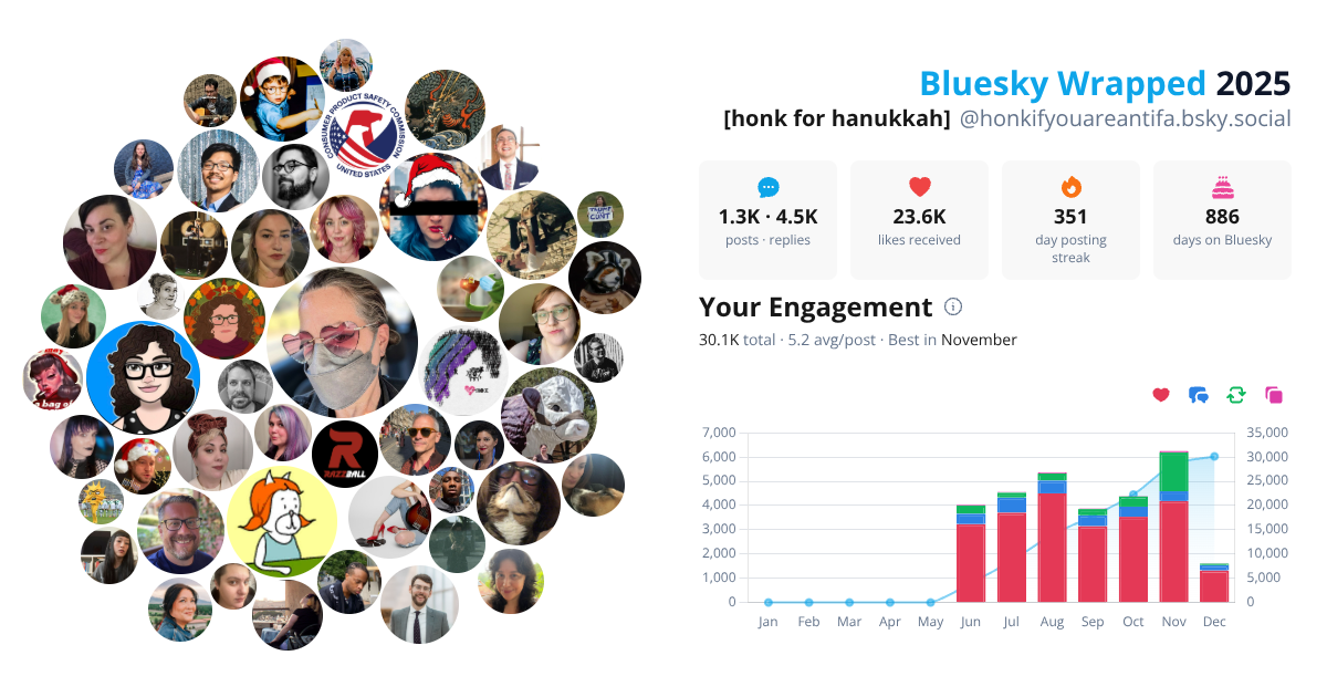 Your Bluesky Wrapped 2025 preview