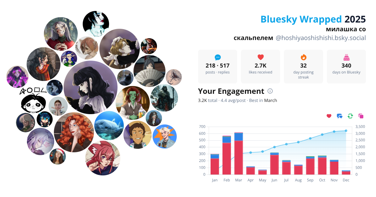 Your Bluesky Wrapped 2025 preview