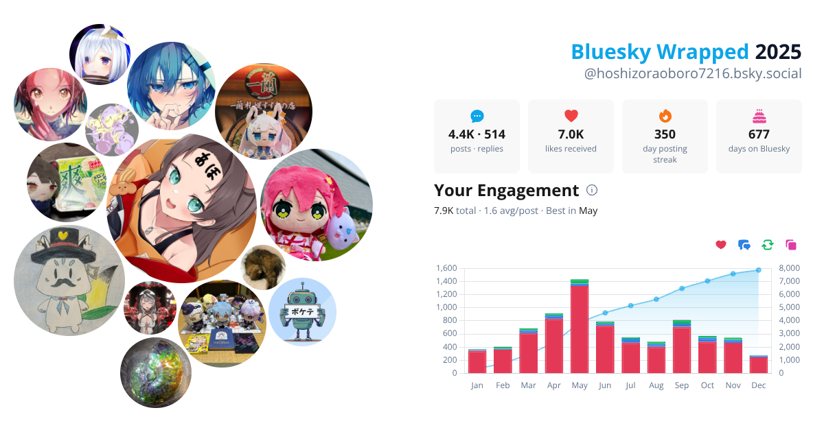 Your Bluesky Wrapped 2025 preview