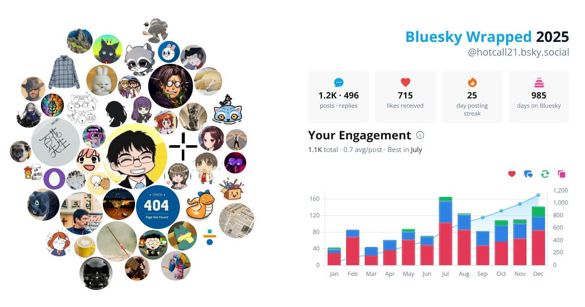 Your Bluesky Wrapped 2025 preview