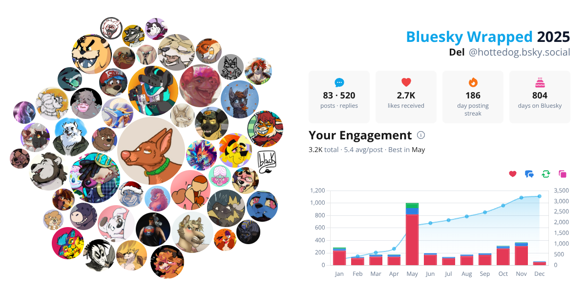 Your Bluesky Wrapped 2025 preview
