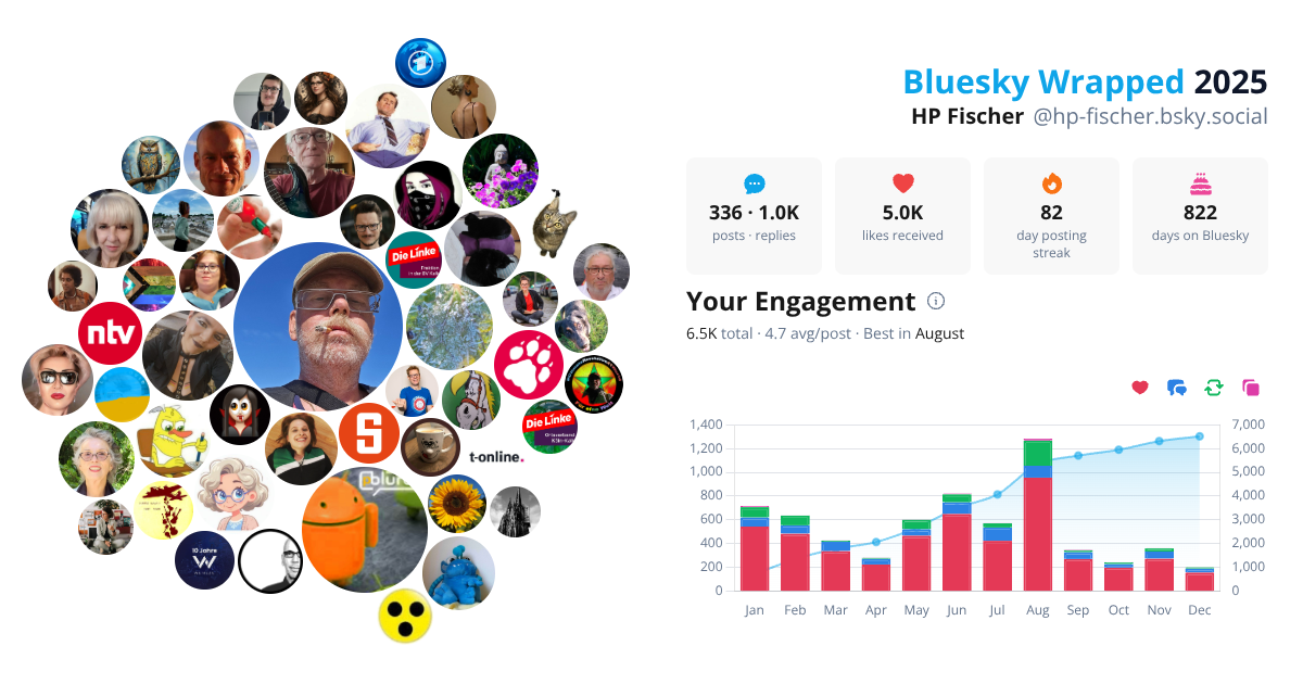 Your Bluesky Wrapped 2025 preview