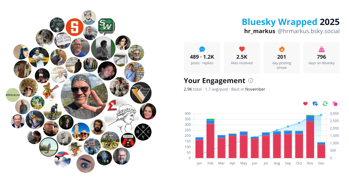 Your Bluesky Wrapped 2025 preview