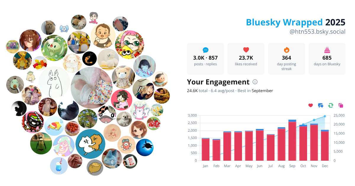 Your Bluesky Wrapped 2025 preview