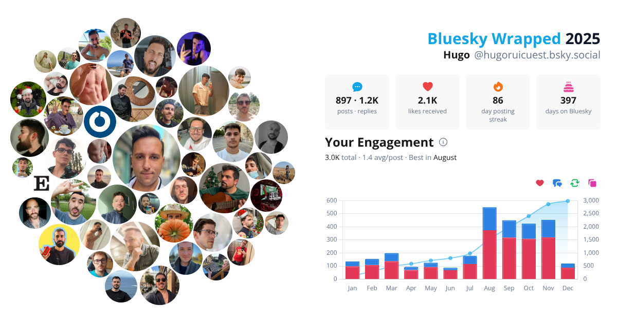 Your Bluesky Wrapped 2025 preview