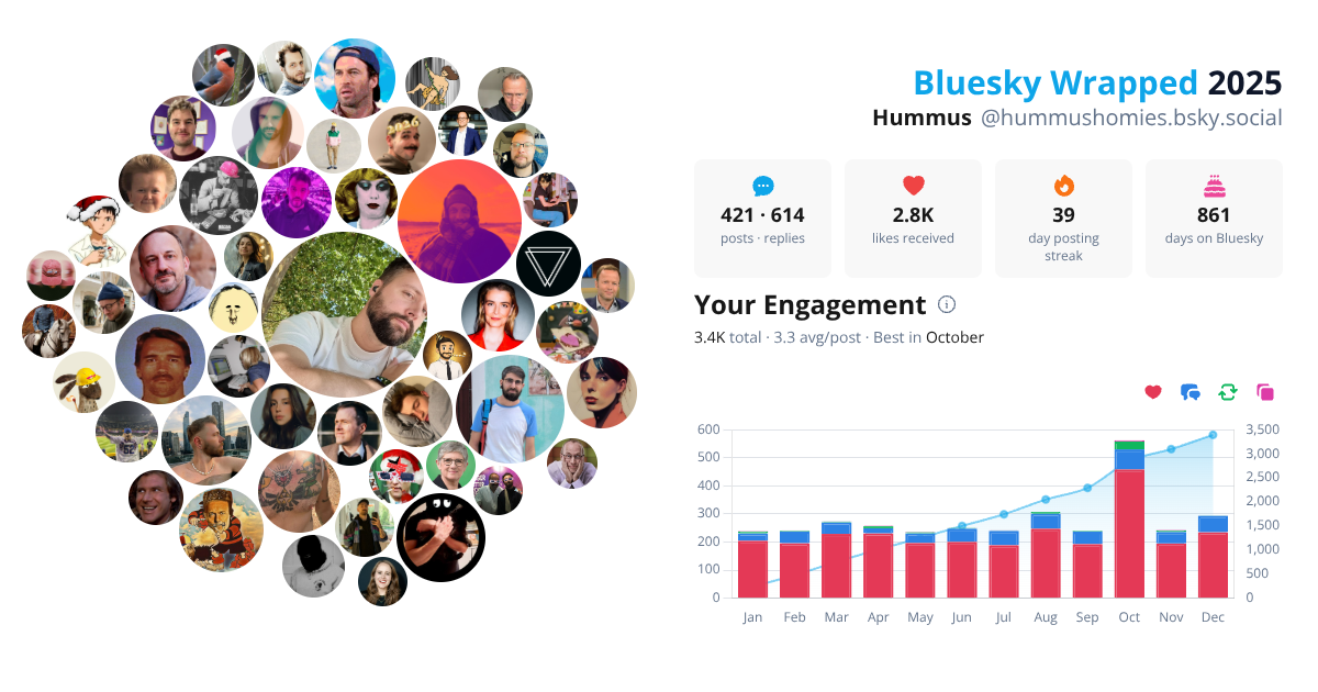 Your Bluesky Wrapped 2025 preview
