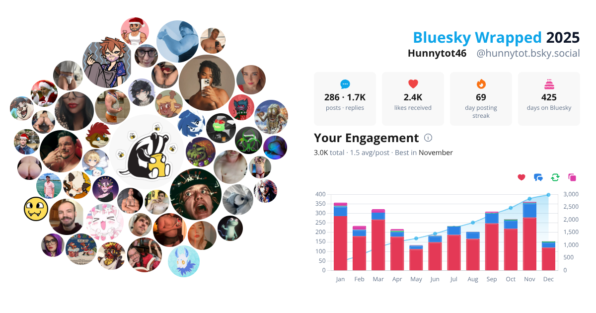 Your Bluesky Wrapped 2025 preview