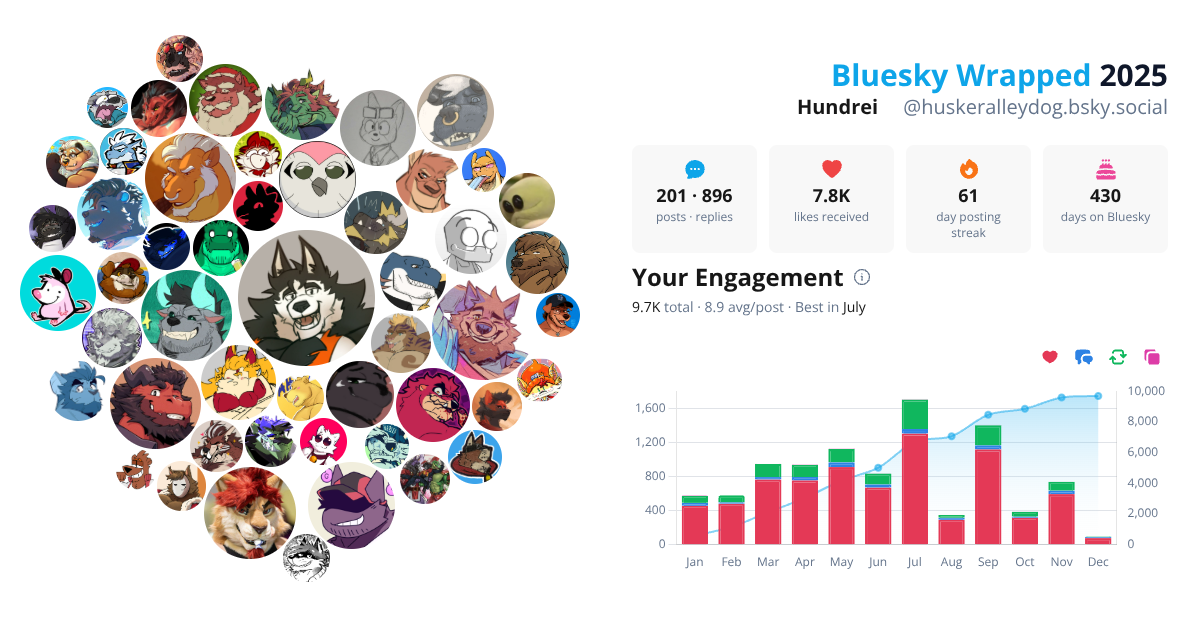 Your Bluesky Wrapped 2025 preview
