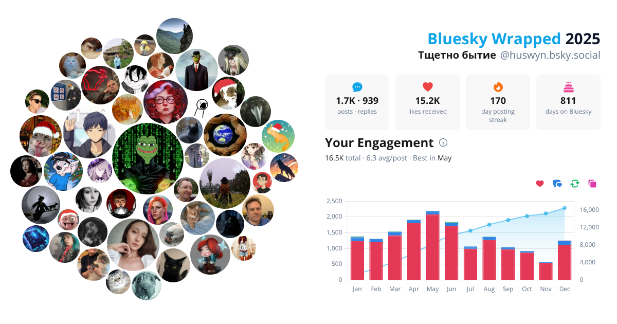 Your Bluesky Wrapped 2025 preview
