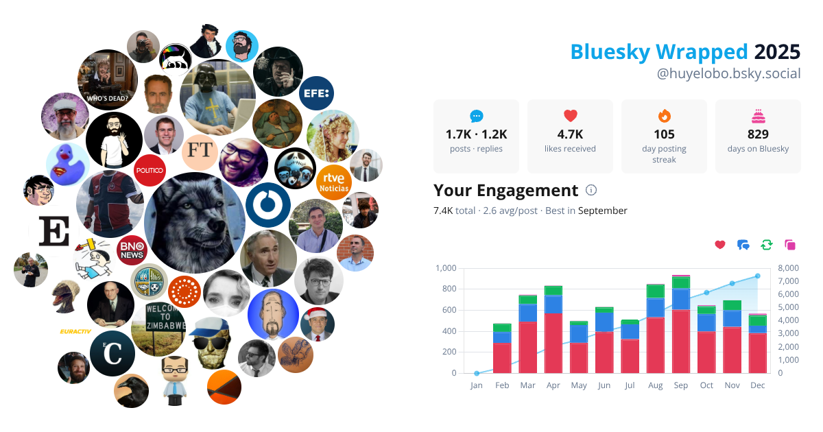 Your Bluesky Wrapped 2025 preview