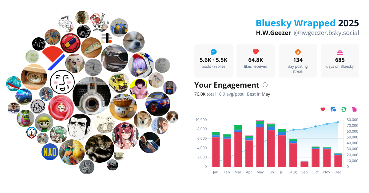Your Bluesky Wrapped 2025 preview