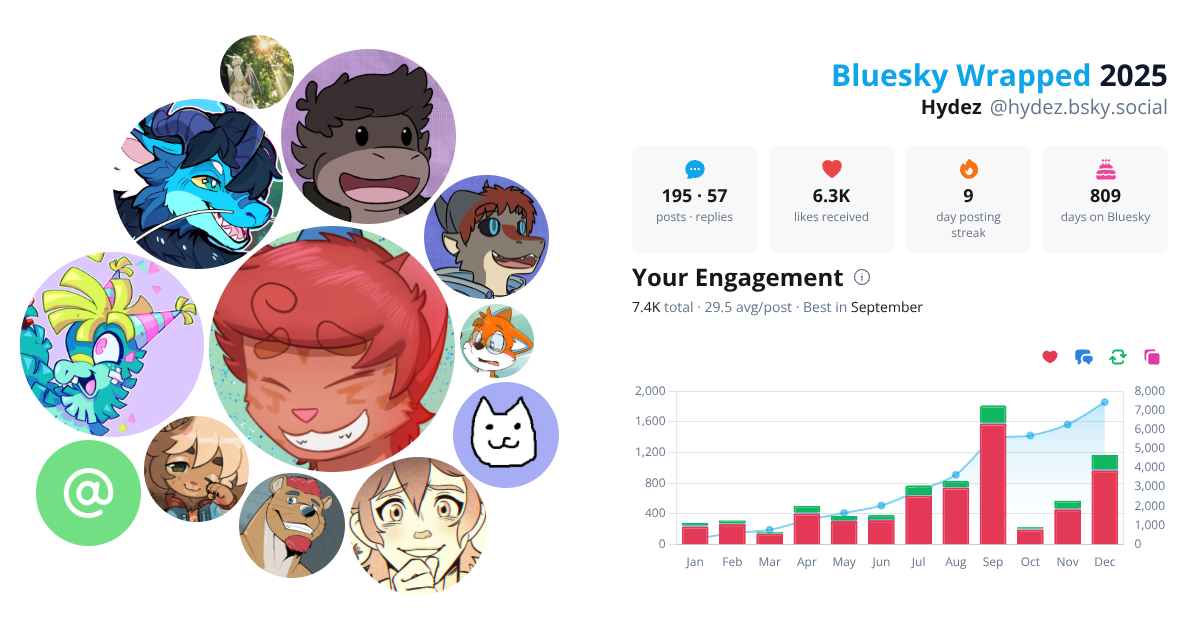 Your Bluesky Wrapped 2025 preview