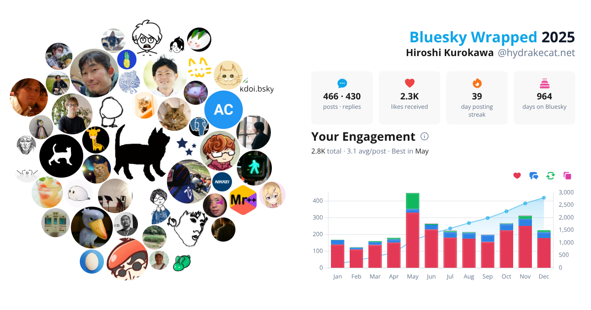 Your Bluesky Wrapped 2025 preview