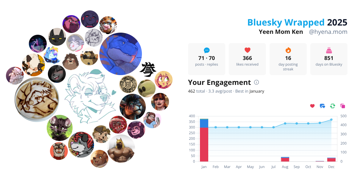 Your Bluesky Wrapped 2025 preview