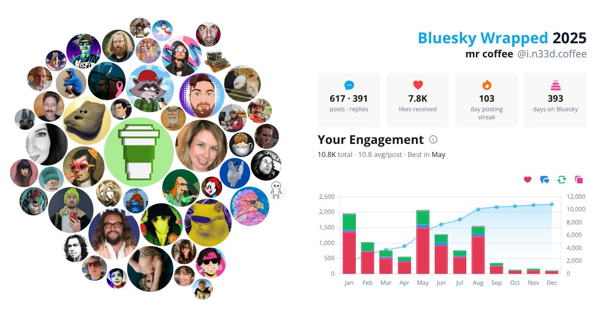 Your Bluesky Wrapped 2025 preview