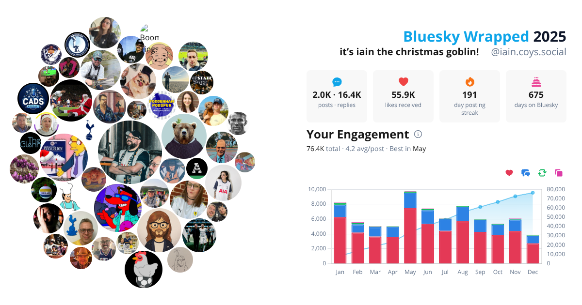 Your Bluesky Wrapped 2025 preview