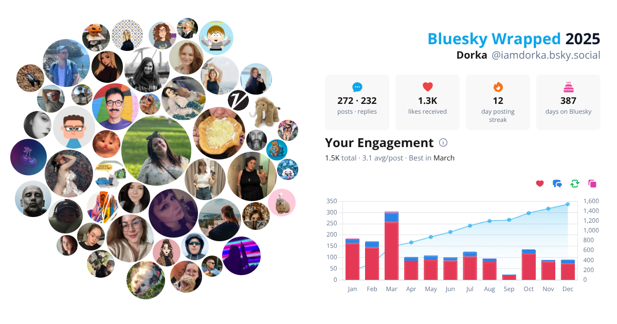 Your Bluesky Wrapped 2025 preview