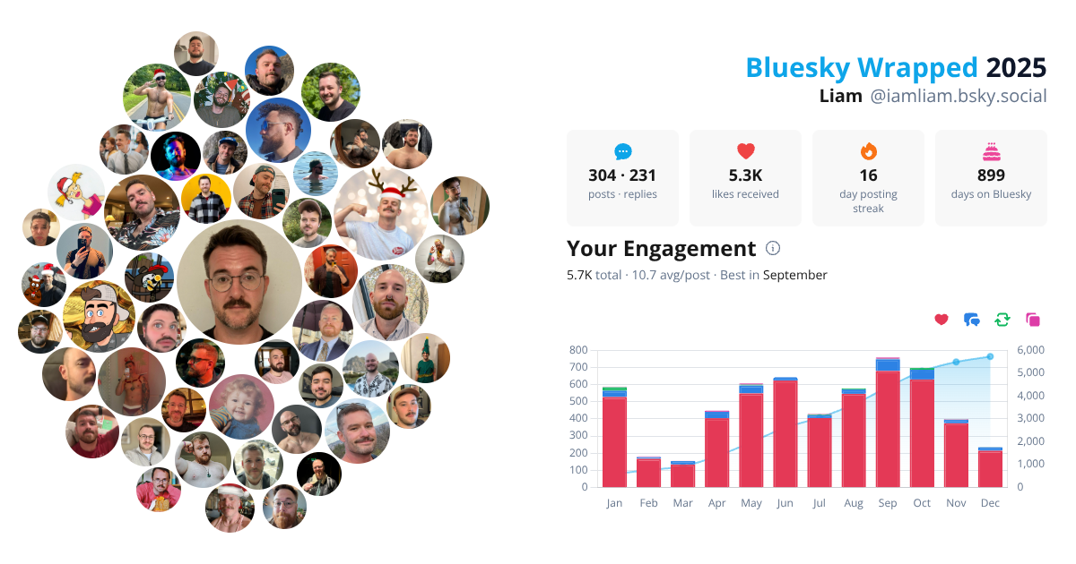 Your Bluesky Wrapped 2025 preview