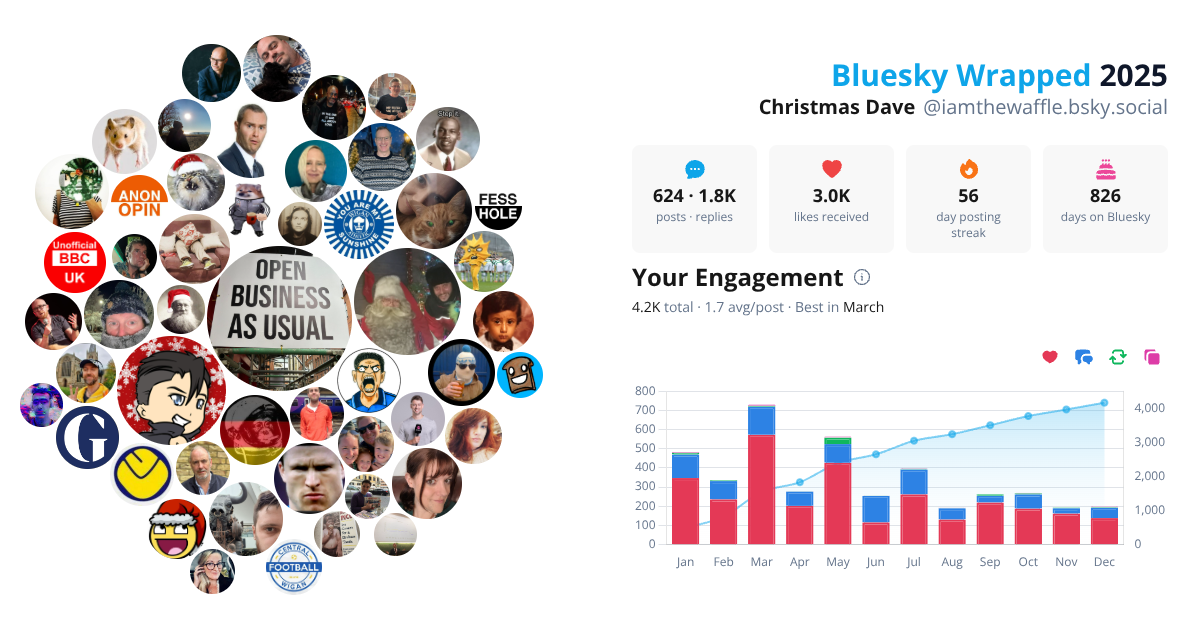 Your Bluesky Wrapped 2025 preview