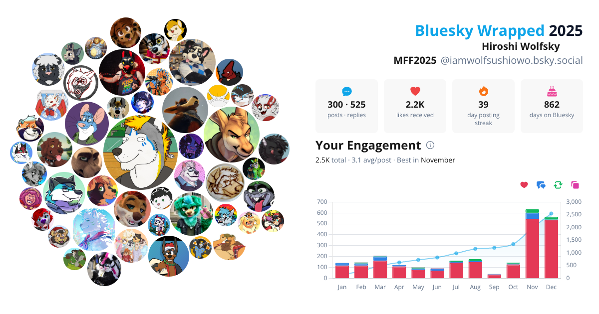 Your Bluesky Wrapped 2025 preview