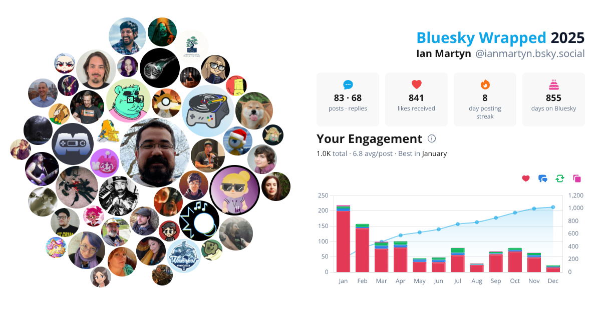 Your Bluesky Wrapped 2025 preview