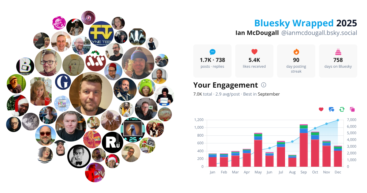 Your Bluesky Wrapped 2025 preview