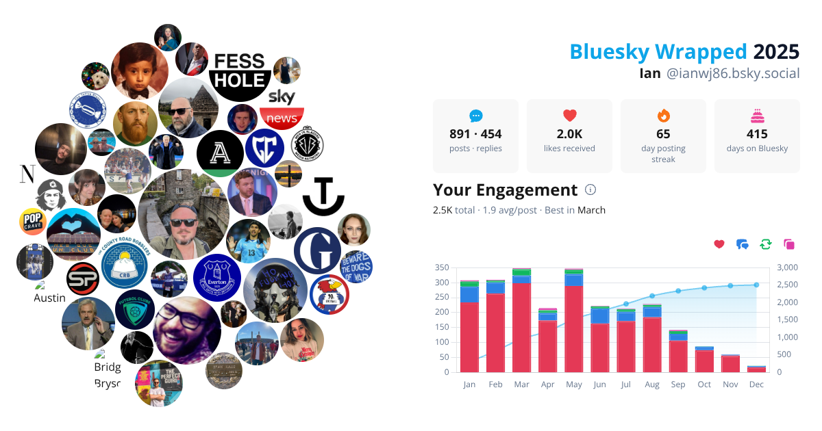 Your Bluesky Wrapped 2025 preview