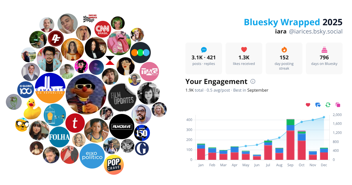 Your Bluesky Wrapped 2025 preview