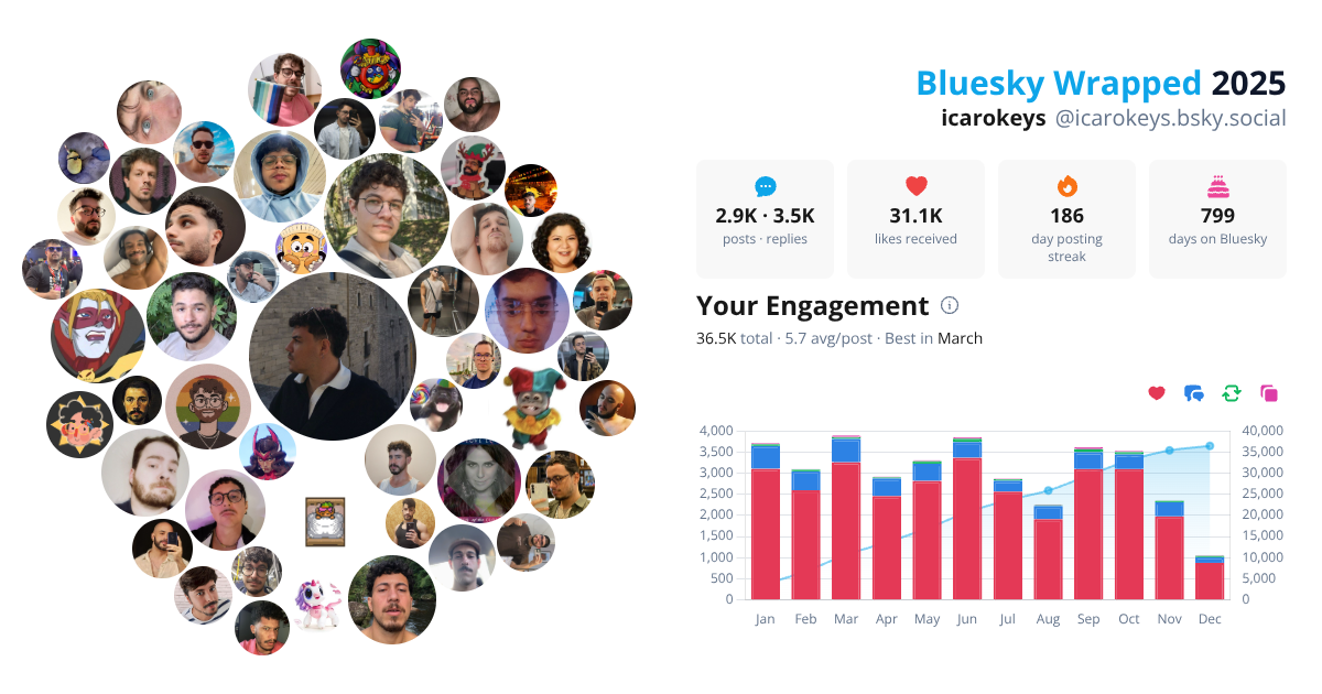 Your Bluesky Wrapped 2025 preview