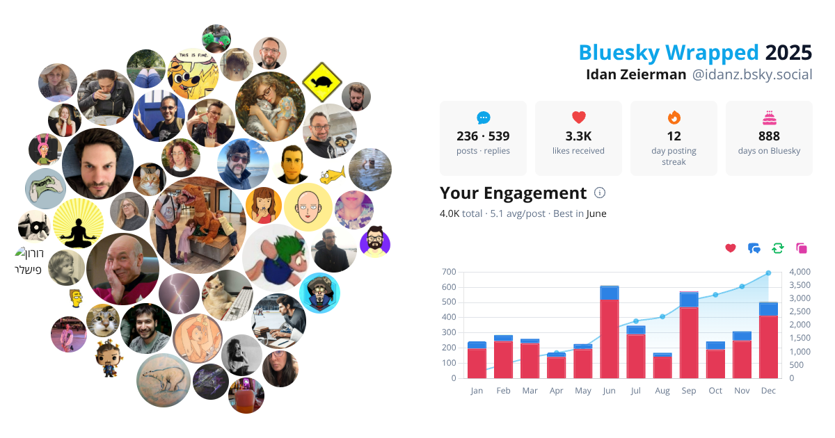 Your Bluesky Wrapped 2025 preview
