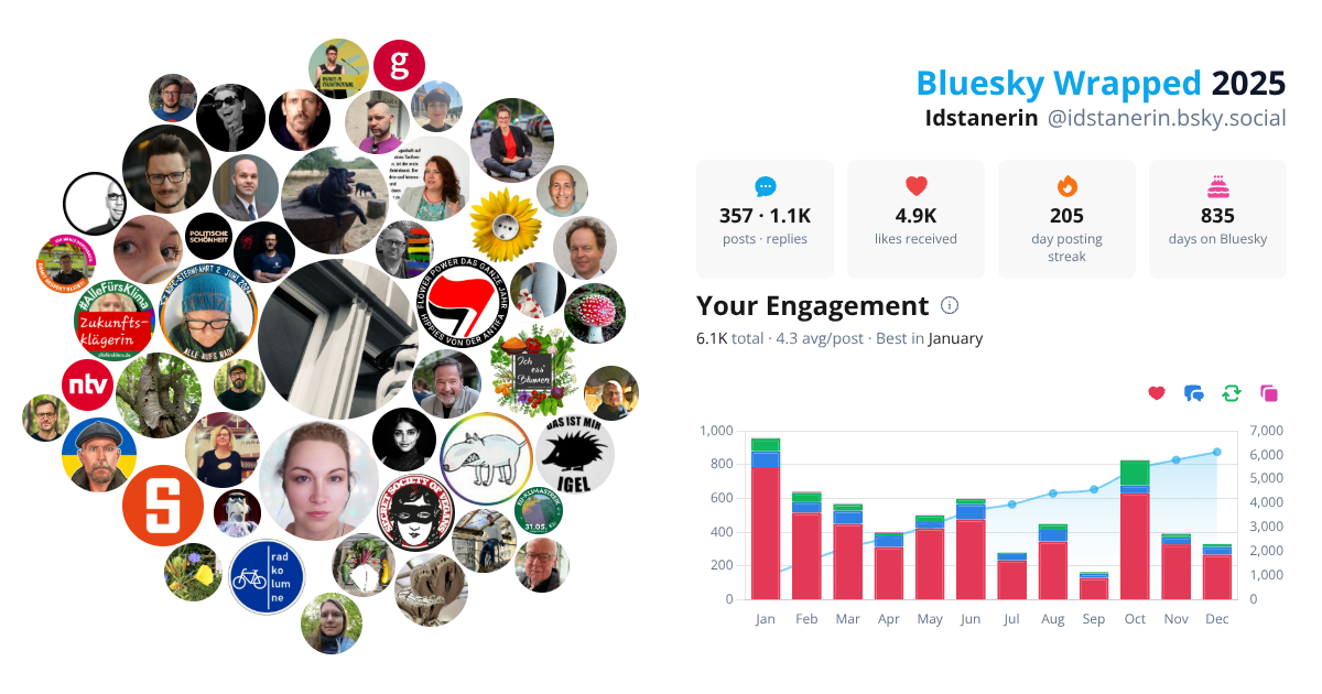 Your Bluesky Wrapped 2025 preview