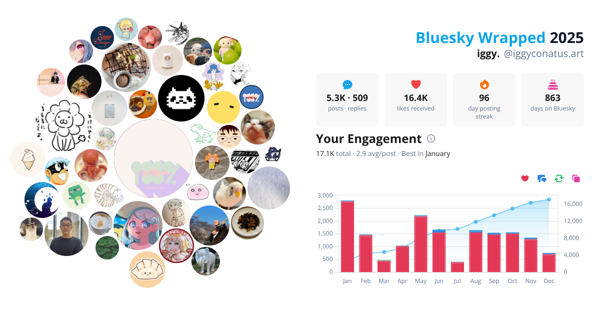Your Bluesky Wrapped 2025 preview