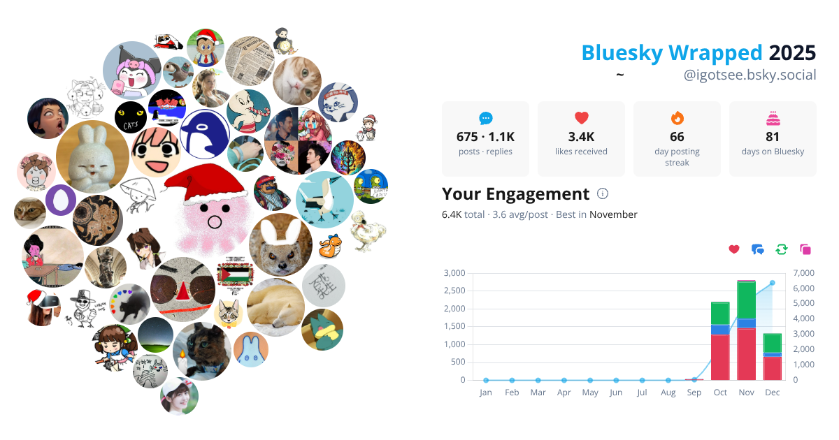 Your Bluesky Wrapped 2025 preview