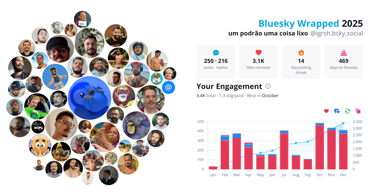 Your Bluesky Wrapped 2025 preview