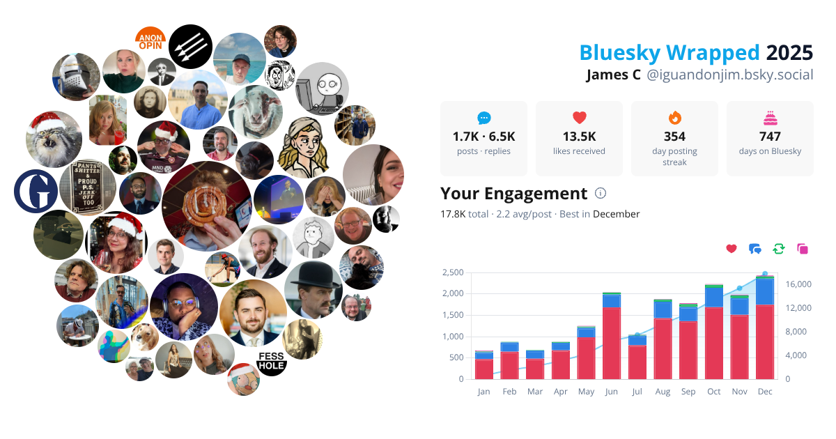 Your Bluesky Wrapped 2025 preview