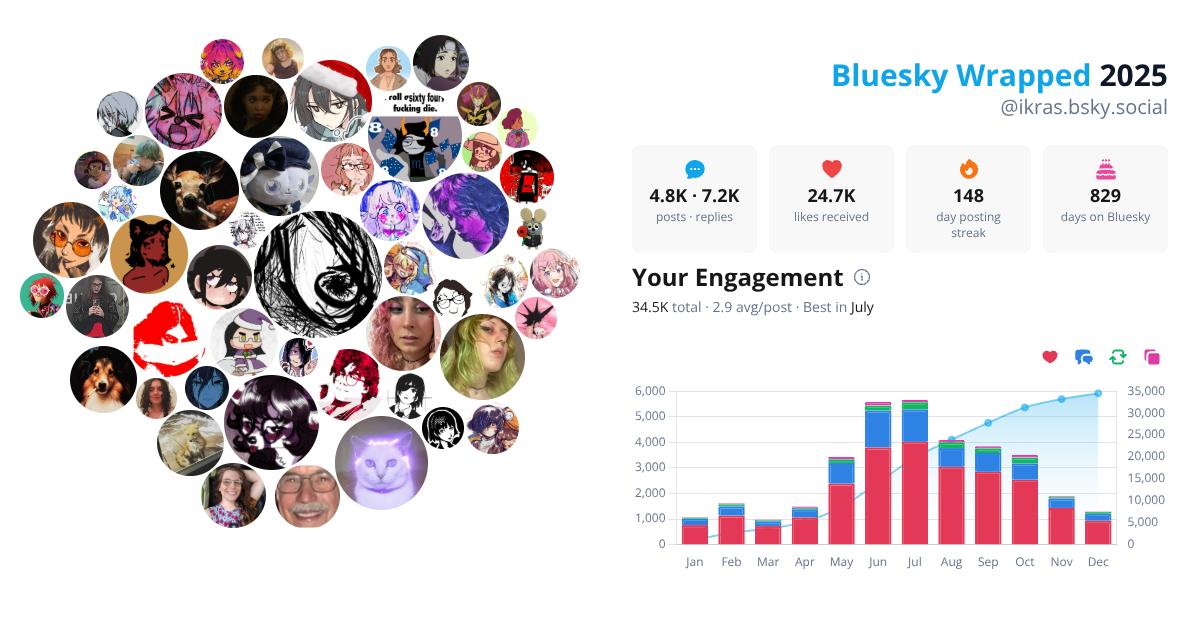 Your Bluesky Wrapped 2025 preview