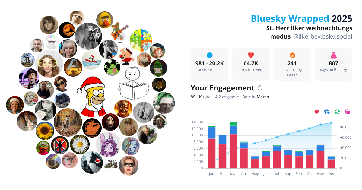 Your Bluesky Wrapped 2025 preview
