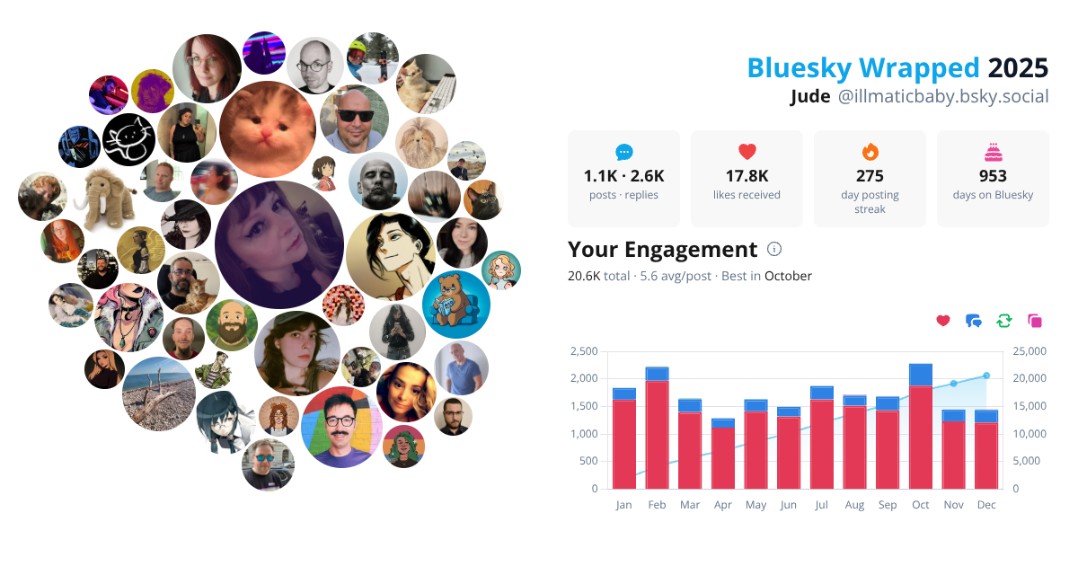 Your Bluesky Wrapped 2025 preview