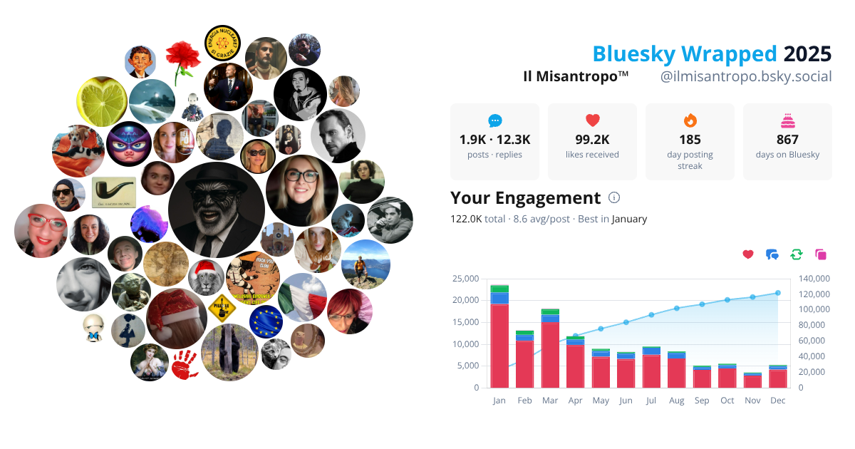 Your Bluesky Wrapped 2025 preview